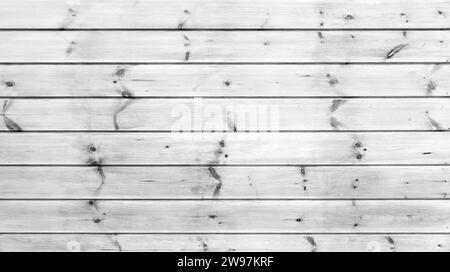 Neue Holzwand aus weißen Kiefernholzdielen, Hintergrund-Foto-Textur Stockfoto