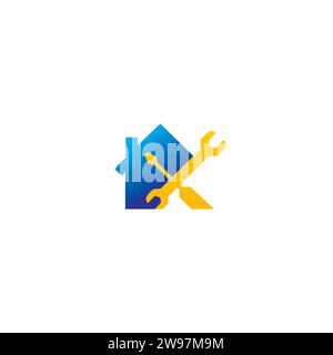 Home Service-Logo. Home Tools Logo-Vektor Stock Vektor