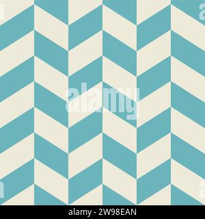 Abstraktes vertikales Zigzag-Retro-Muster in Beige und Hellblau. Hintergrund für Vorlagenbanner Social-Media-Werbung Stock Vektor