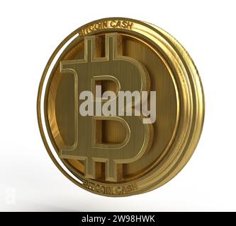 Bitcoin Digital Currency Logo Stockfoto