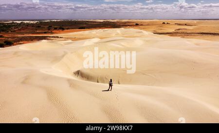 Die herrlichen Dünen von Dunas do Rosato an der Nordküste Brasiliens zwischen Punta do Mel und Porto do Mangue. Magischer Ort Stockfoto