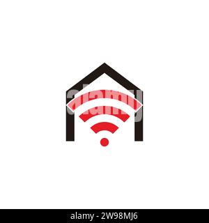 Haussignal wlan Slice Design Logo Vektor Stock Vektor