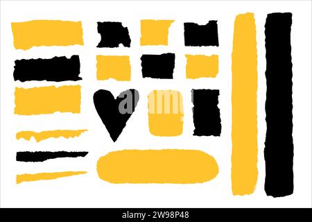 Set gezackter Designelemente. Vektorabbildung. Stock Vektor