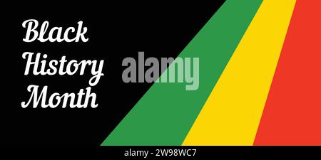 Afroamerikanischer Geschichtsfeier Black History Month. Vektorillustration für Schwarze Geschichte Monat. Banner, Vorlage, Posterdesign. Stock Vektor