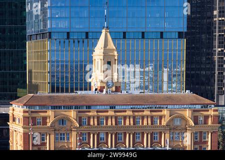 Malerischer Panoramablick auf die Skyline von Auckland und das Finanzzentrum der Innenstadt. Stockfoto