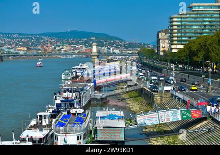 Landschaft von Budapest mit Donau. Ungarn Stockfoto