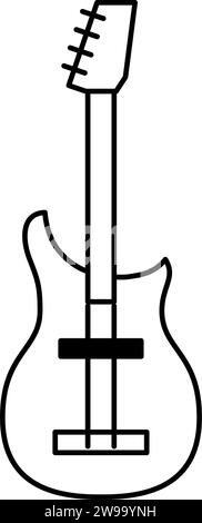 Musik, einfaches Basssymbol (Bassist), Vektordarstellung Stock Vektor