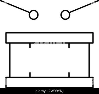 Musik, einfaches Trommelsymbol (Schlagzeuger), Vektordarstellung Stock Vektor