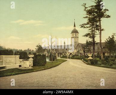 Die Ställe der Georgian Court University, Lakewood, New Jersey 1901. Stockfoto