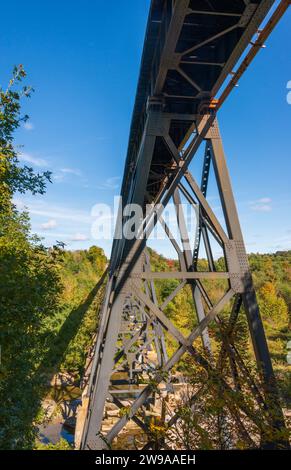 Das Elk Creek Train Trestle in Girard PA, USA Stockfoto