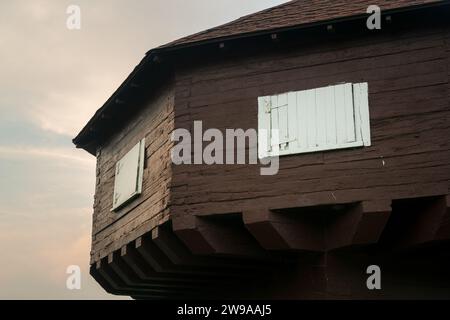 Das Mad Anthony Wayne Blockhouse in Erie, PA Stockfoto