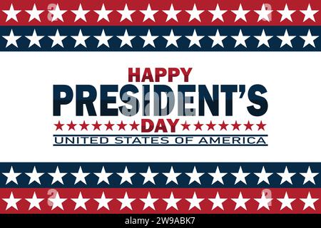 Vektor-Illustration zum „Happy President's Day“. Geeignet für Grußkarten, Poster und Banner. Stock Vektor