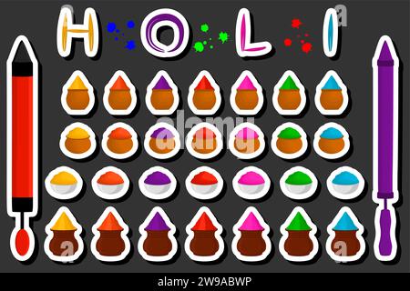 Schöne Farbillustration zum Thema der Feier des Jahresfeiertags Holi Stock Vektor