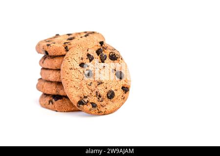 Vorderansicht gefalteter Schokoladensplitter auf weiß Stockfoto