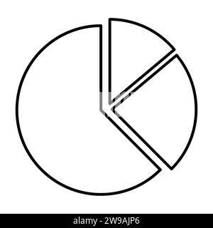 Symbol für Kreisdiagramm. Vektorillustration isoliert auf weißem Hintergrund Stock Vektor