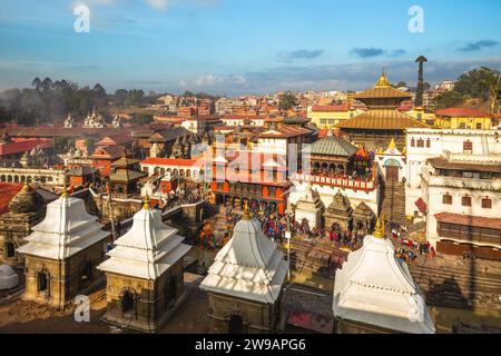 Pashupatinath Tempel von Bagmati River, Kathmandu, Nepal Stockfoto