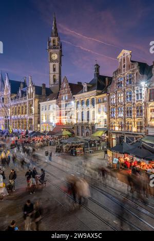 Weihnachtsmarkt in Gent, Belgien Stockfoto