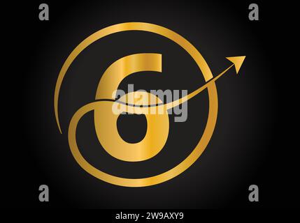 Finanzlogo Mit 6 Buchstaben Konzept. Kreatives abstraktes Marketing- und Financial Business-Logo-Design. Stock Vektor
