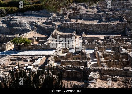 Wunderschöne antike Stadt namens Kamiros, Insel Rhodos, Griechenland Stockfoto