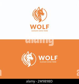 Ein majestätisches Wolf-Logo Stock Vektor