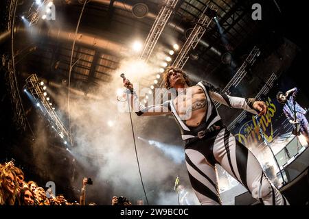 Mailand, Italien. November 2023. Justin Hawkins of the Darkness tritt am 14. November 2023 im Alcatraz Mailand auf. (Foto: Roberto Finizio/NurPhoto) Credit: NurPhoto SRL/Alamy Live News Stockfoto