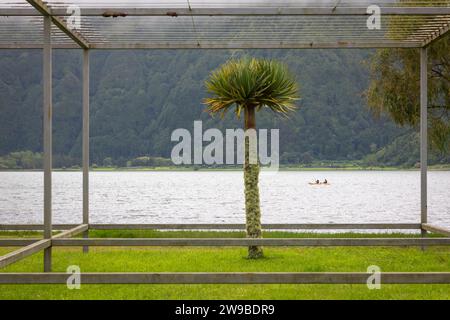 Wunderschöne Landschaft von Sete Cidades auf der Insel Sao Miguel, Azoren Stockfoto