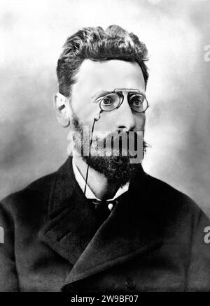 Joseph Pulitzer. Porträt des ungarischen amerikanischen Politikers und Zeitungsverlegers Joseph Pulitzer (* Pulitzer József, 1847–1911), Stockfoto