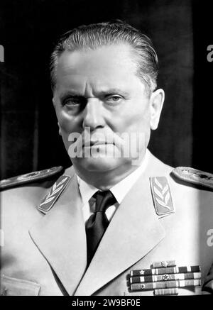 Tito. Porträt des ehemaligen Präsidenten und Premierministers Jugoslawiens, Josip Broz (1892–1980), offizielles Porträt, 1961 Stockfoto