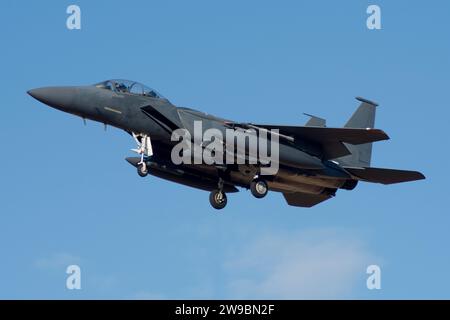 Modernes F-15 Eagle Kampfflugzeug Stockfoto