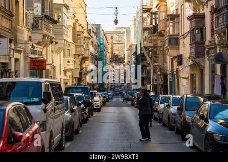 Old Bakery Street in Valletta, Malta Stockfoto