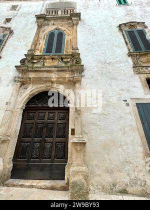 Martina Franca, Italien. Außenansicht des Palazzo Marino Motolese. Stockfoto