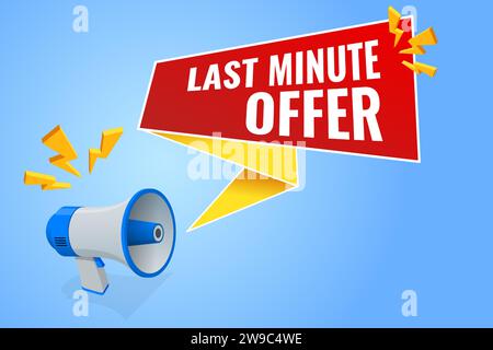 Isometrisches Last-Minute-Angebot. Sale Timer-Tag. Countdown-Uhr-Angebot. Flash-Verkäufe Stock Vektor