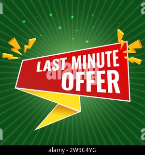 Isometrisches Last-Minute-Angebot. Sale Timer-Tag. Countdown-Uhr-Angebot. Flash-Verkäufe Stock Vektor