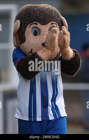 H’angus, das Maskottchen des Hartlepool United-Vereins während des Spiels der Vanarama National League zwischen Hartlepool United und Oldham Athletic im Victoria Park, Hartlepool am Dienstag, den 26. Dezember 2023. (Foto: Mark Fletcher | MI News) Credit: MI News & Sport /Alamy Live News Stockfoto