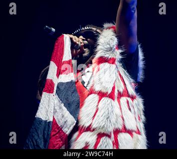 Benji Webb von Skindred live in der Wolverhampton Civic Hall Stockfoto