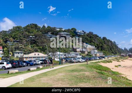 Palm Beach, Sydney Vorort an den nördlichen Stränden und Blick auf den Vorort und Strand, Sydney, NSW, Australien Stockfoto