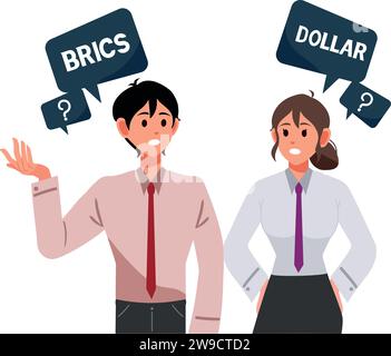 brics und Dollars Association Stock Vektor