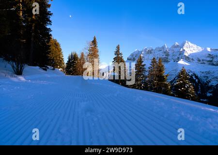 Dents du Midi - Les Crosets - Schweizer alpen Stockfoto