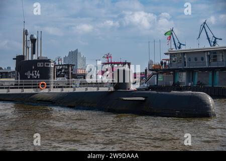 Hamburg, Deutschland 17. März 2023, das Hamburger U-Boot-Museum im Hafen Stockfoto