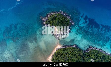 Luftaufnahme der Insel in der Nähe der Insel Tioman in Malaysia Stockfoto