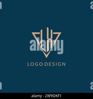 LX Logo Initialen Dreiecksform, kreative Logo Design Vektorgrafik Stock Vektor