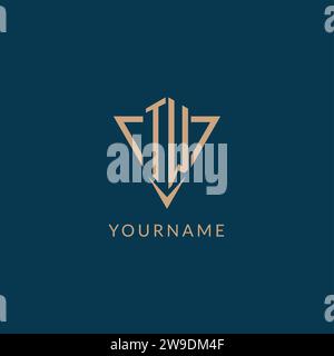 TW Logo Initialen Dreiecksform, kreative Logo Design Vektorgrafik Stock Vektor