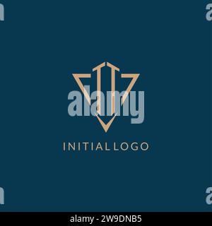 TT Logo Initialen Dreiecksform, kreative Logo Design Vektorgrafik Stock Vektor