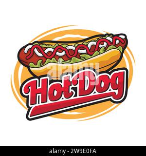 Maskottchendesign Mit Hotdog-Logo Stock Vektor