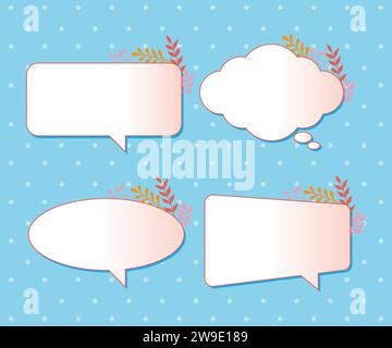 Nennen Sie Ballon Vector Design. Chat-Stücklistensymbol Stock Vektor