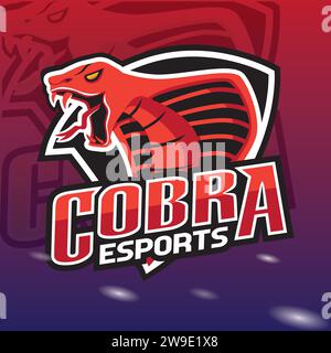 Design Mit King Cobra-Logo. E Sports Team Stock Vektor