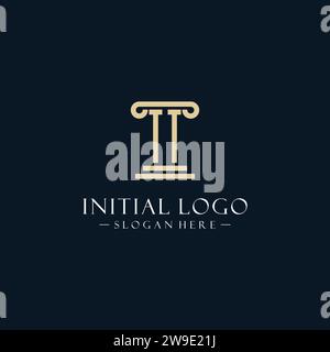 TT Initial Monogramm-Logos mit Stilideen für Säulenformen Stock Vektor