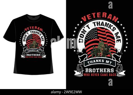 Veteran T-Shirt Design, Veteran Day T-Shirt Designs, Typografie T-Shirt, US Army Veteran Shirt, usa Grunge Flagge, American Army, USA Soldire T Shirt de Stock Vektor