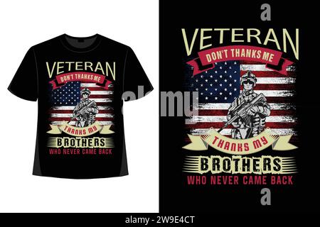 Veteran T-Shirt Design, Veteran Day T-Shirt Designs, Typografie T-Shirt, US Army Veteran Shirt, usa Grunge Flagge, American Army, USA Soldire T Shirt de Stock Vektor