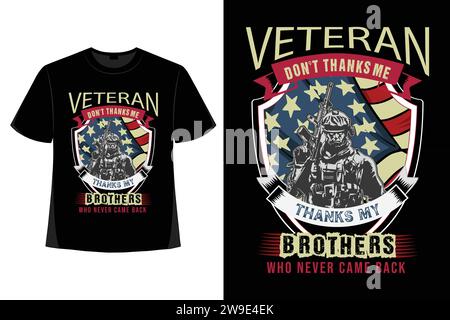 Veteran T-Shirt Design, Veteran Day T-Shirt Designs, Typografie T-Shirt, US Army Veteran Shirt, usa Grunge Flagge, American Army, USA Soldire T Shirt de Stock Vektor